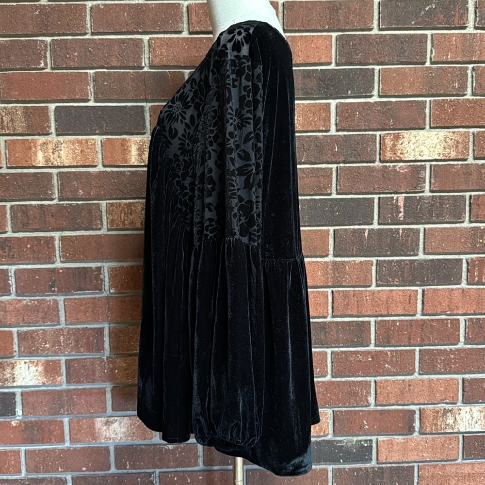 Rusttydustty Black Velvet Blouse Size 2X - Picture 6 of 13
